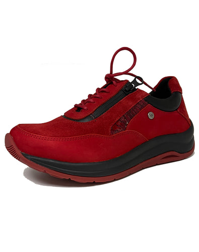 WOLKY 00975 CUPAR LACE SHOE - RED COMBO