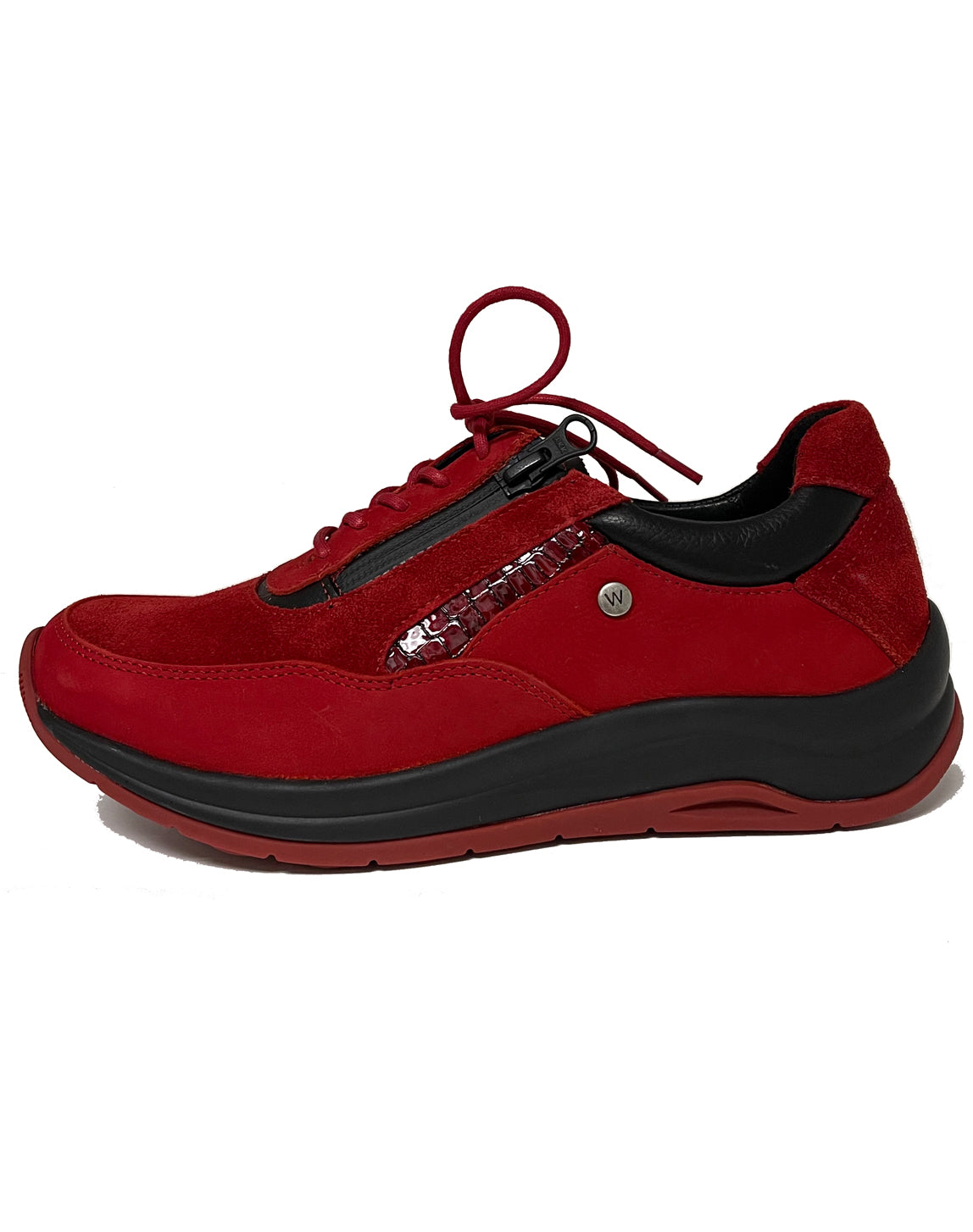 WOLKY 00975 CUPAR LACE SHOE - RED COMBO