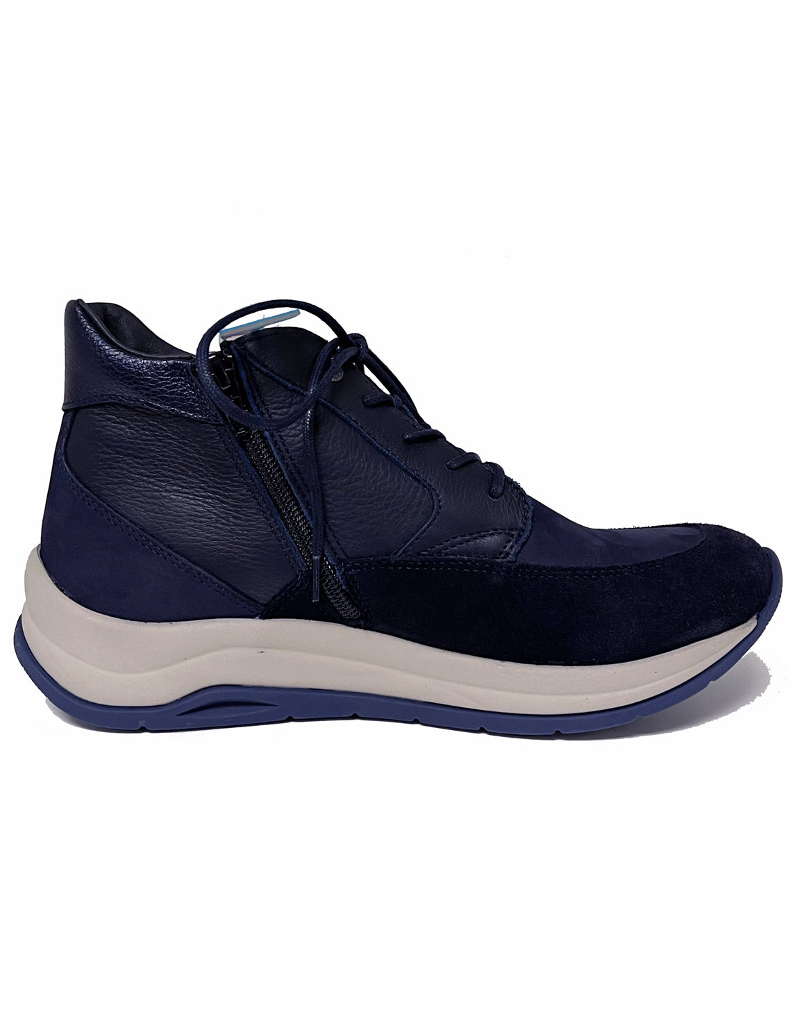 WOLKY 00978 SCONE LACE ANKLE BOOT - BLUE COMBI