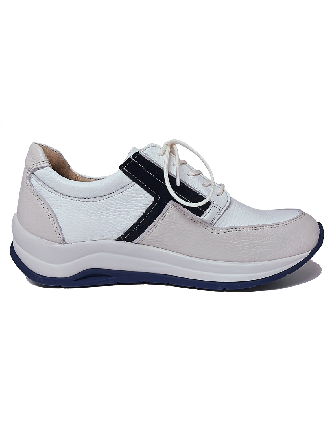 WOLKY 00979 COMRIE LACE/ZIP SHOE - WHITE DENIM