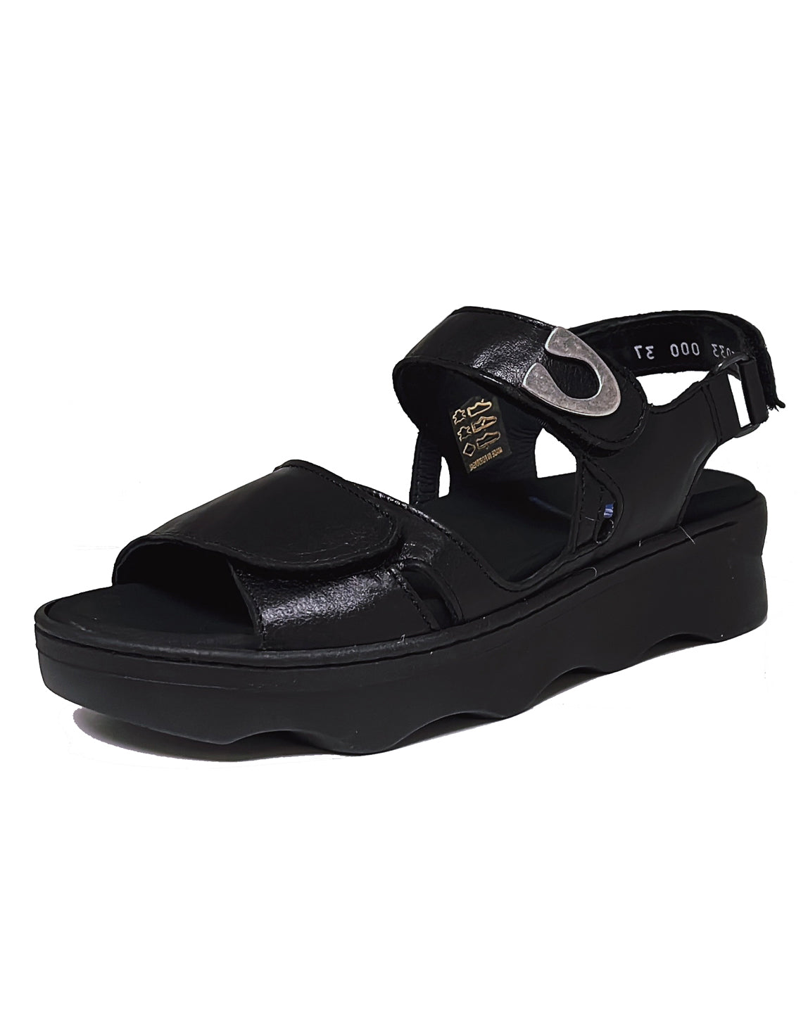 WOLKY 02350 MEDUSA VELC SANDAL - BLACK