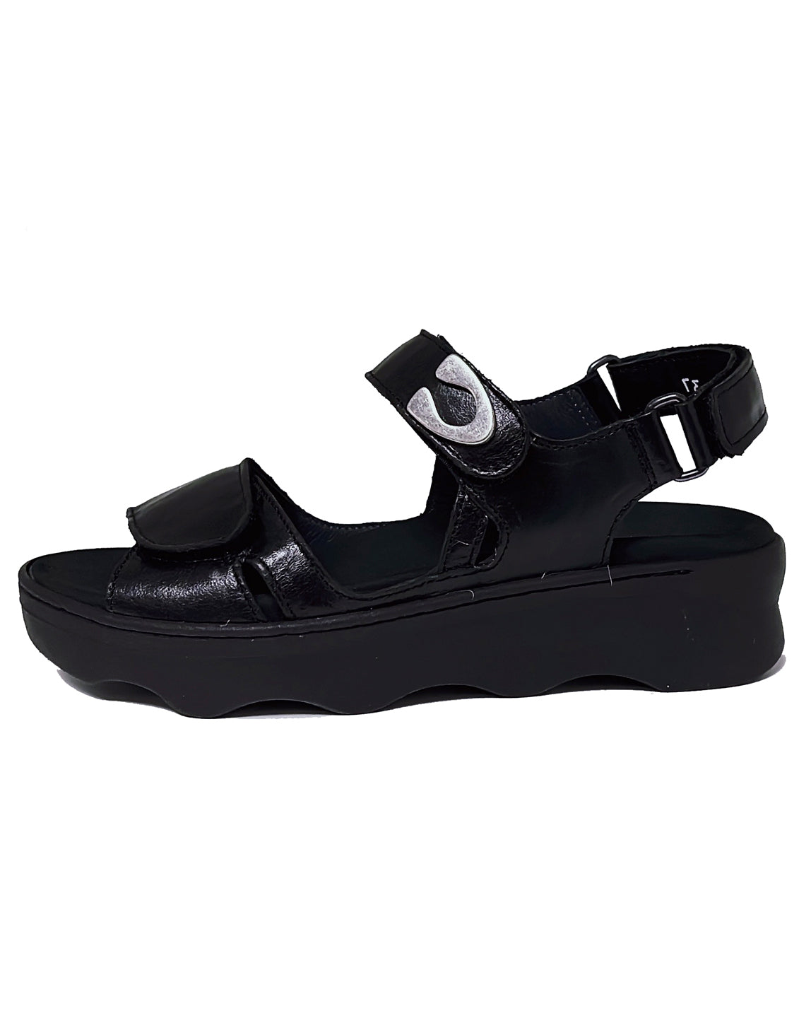 WOLKY 02350 MEDUSA VELC SANDAL - BLACK