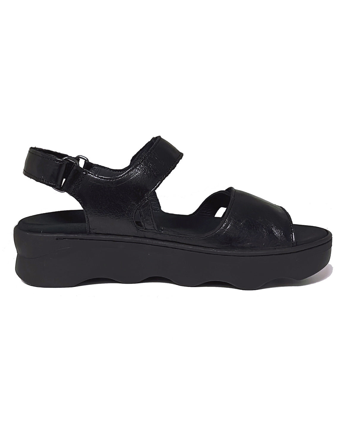 WOLKY 02350 MEDUSA VELC SANDAL - BLACK