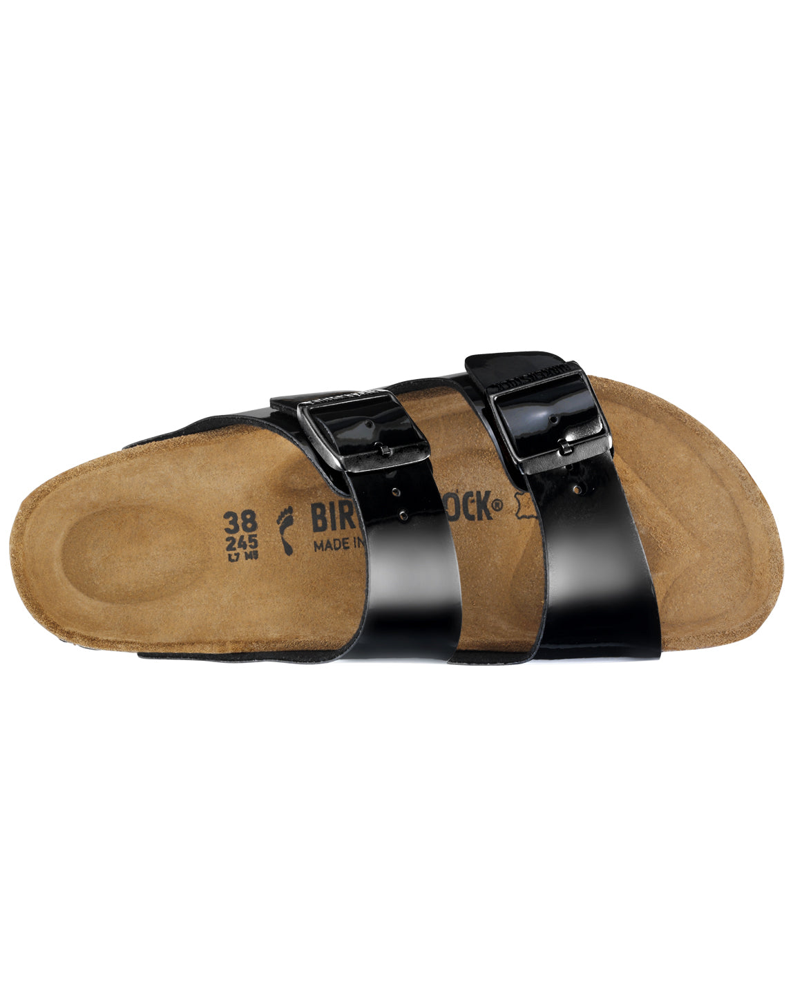 BIRKENSTOCK ARIZONA BLACK PATENT BF NARROW