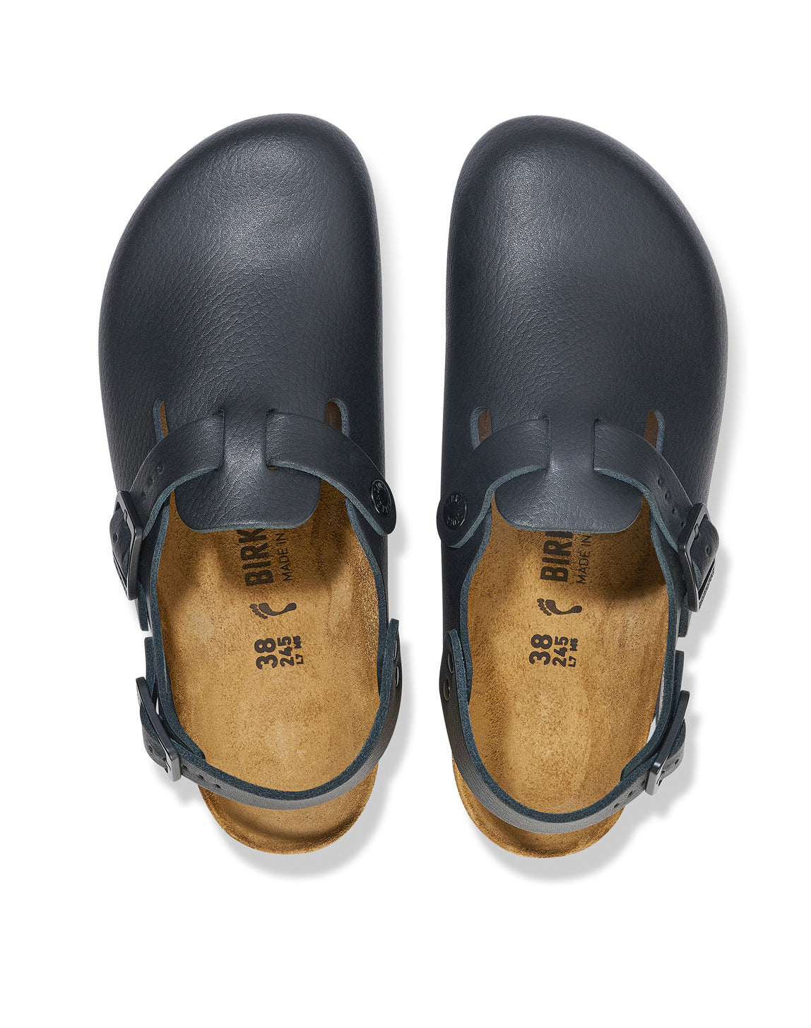 BIRKENSTOCK TOKIO PRO BLACK PU COATED OL NARROW