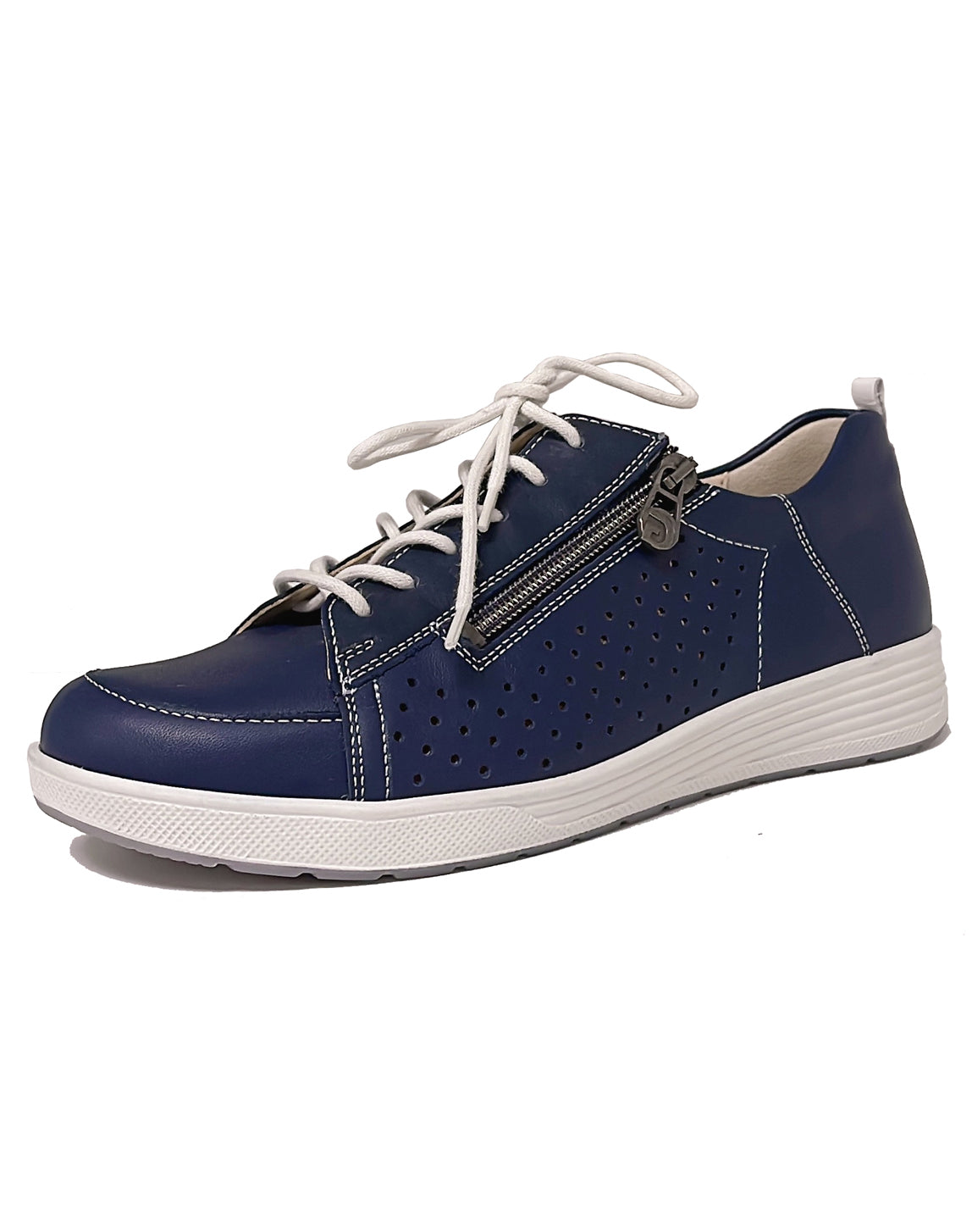 GANTER 208211 KERSTIN LACE/ZIP SHOE - DARK BLUE
