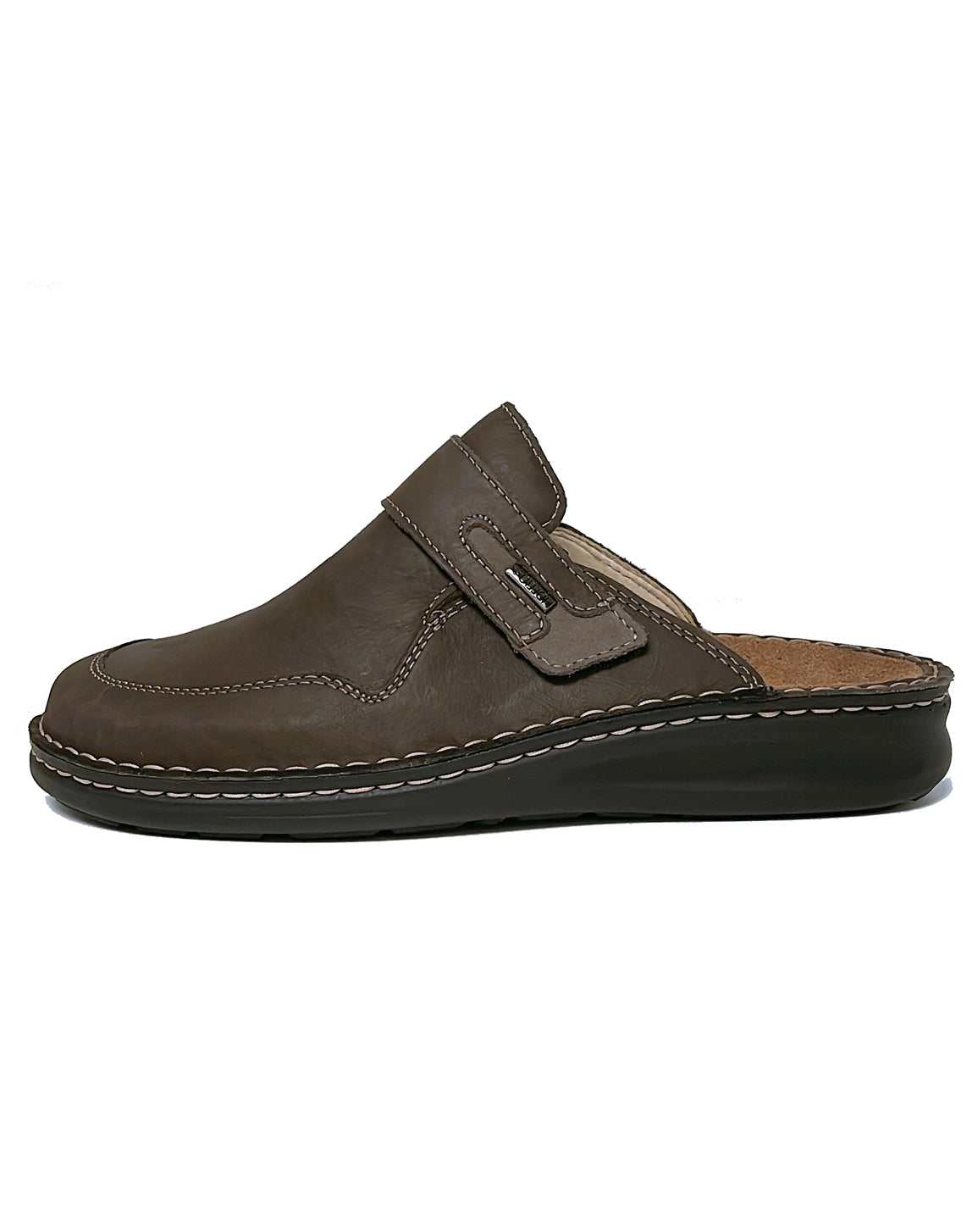 FIDELIO 366030 HANNO SLIPON CLOG - D BROWN OILED NUBUK