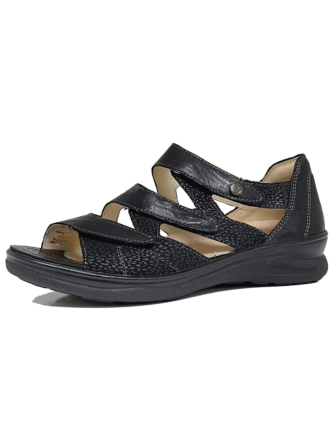 FIDELIO 496016 HILLY H BACK SANDAL - BLACK PANGEA
