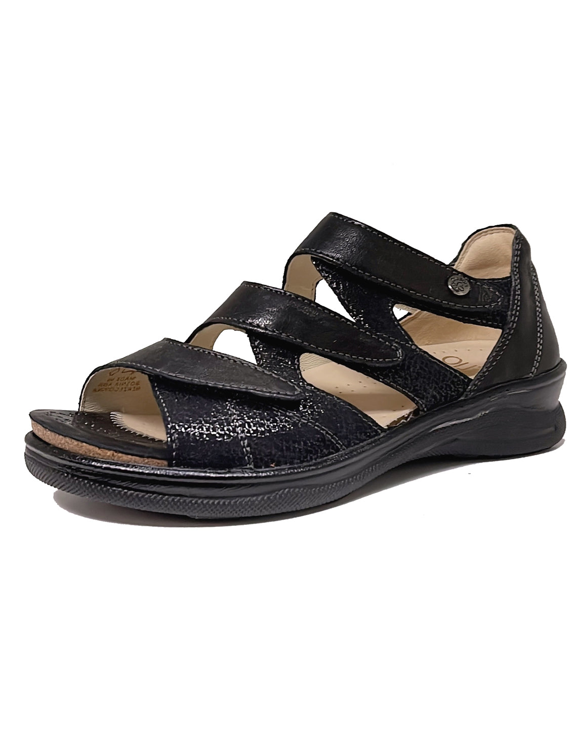 FIDELIO 496016 HILLY H BACK SANDAL - BLACK PANGEA