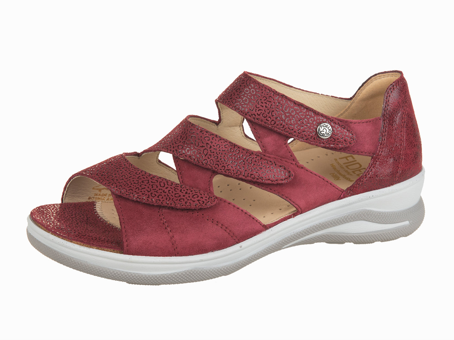 Fidelio HILLY Back In Velcro Sandal - Rubin (Red) Combi