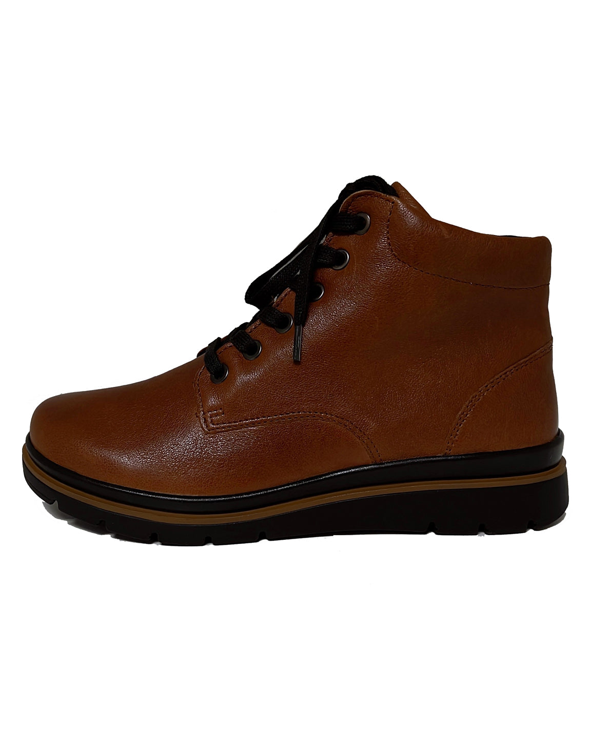 FIDELIO 505601 GALLERY LACE ANKLE BOOT - CIGAR LAMMCHEVRO