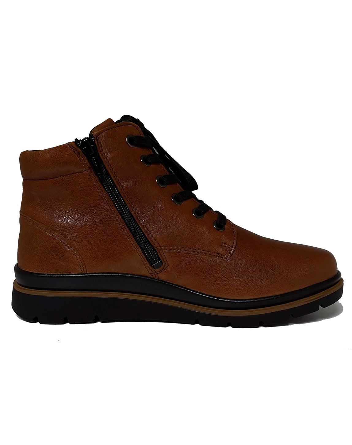 FIDELIO 505601 GALLERY LACE ANKLE BOOT - CIGAR LAMMCHEVRO