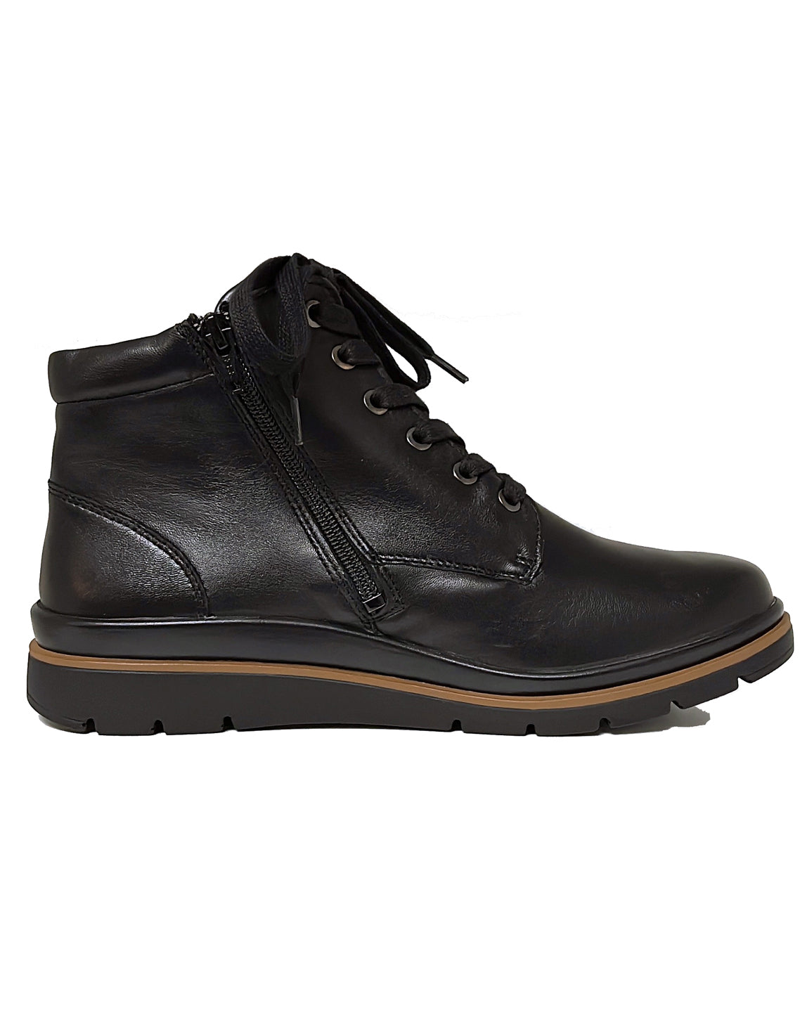 FIDELIO 505601 GALLERY LACE ANKLE BOOT - BLACK DELAVE