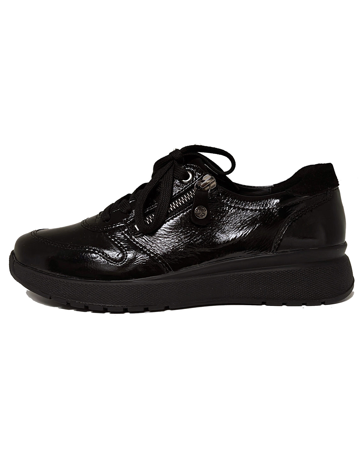 FIDELIO 566104 H HEAVAN LACE ZIP SHOE - BLACK PATENT