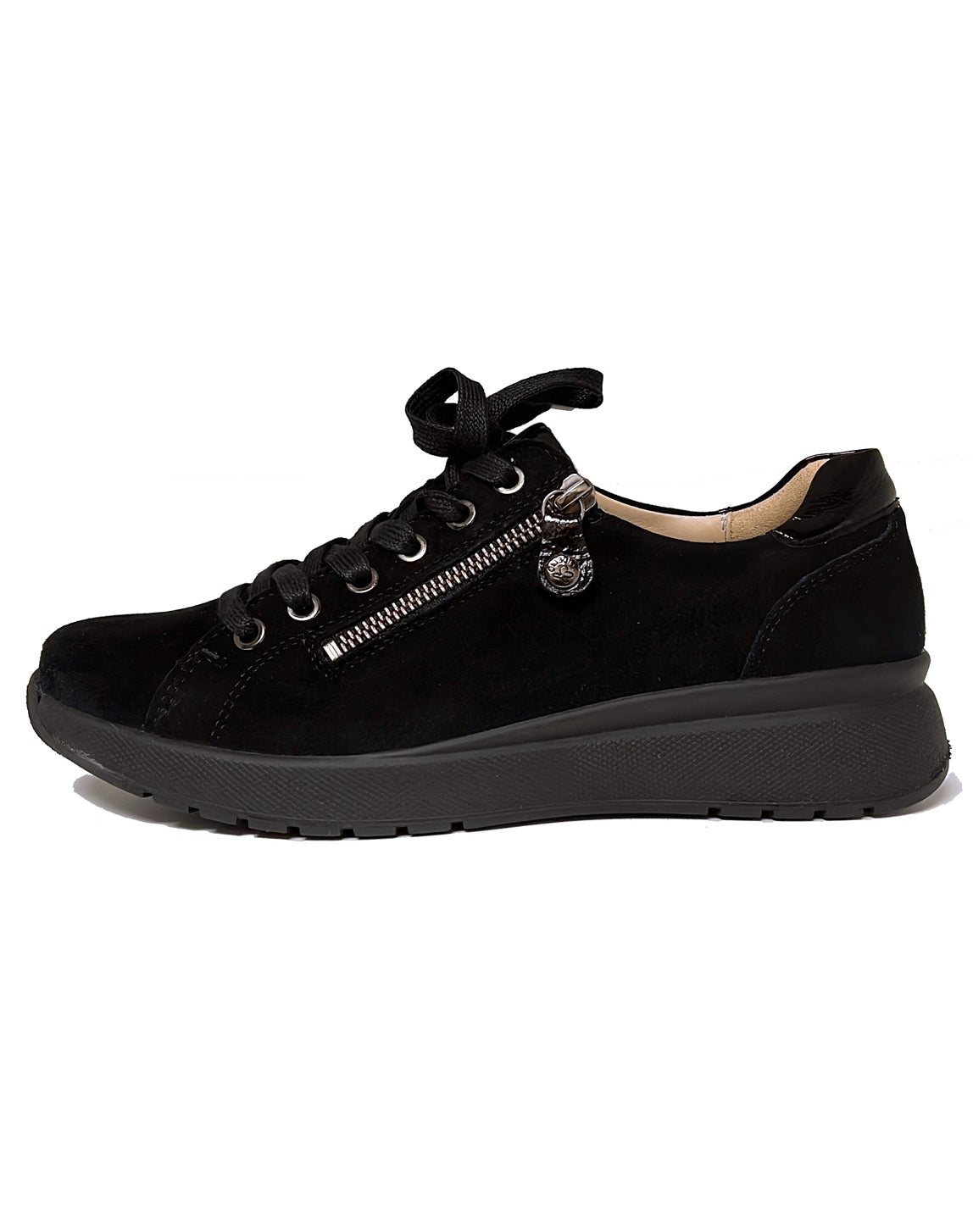 FIDELIO 566108 HEAVEN LACE ZIP SHOE - BLACK AMALFI CHARME