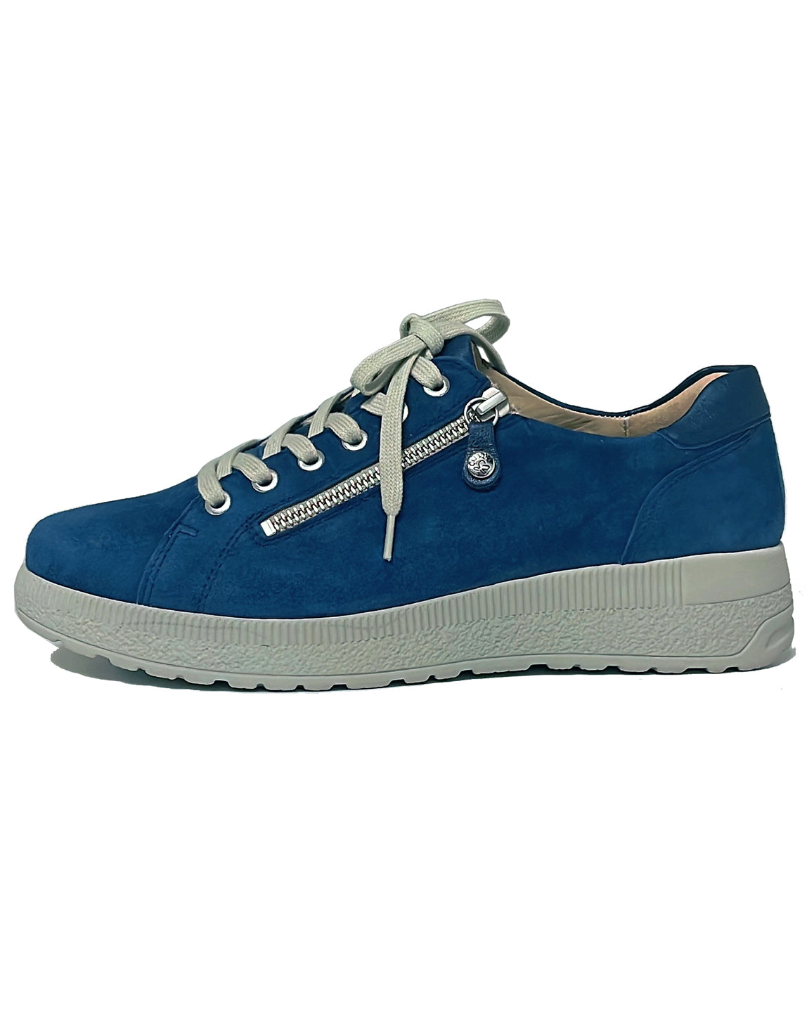 FIDELIO 576103 H HOLY LACE ZIP SHOE - DENIM NUBI