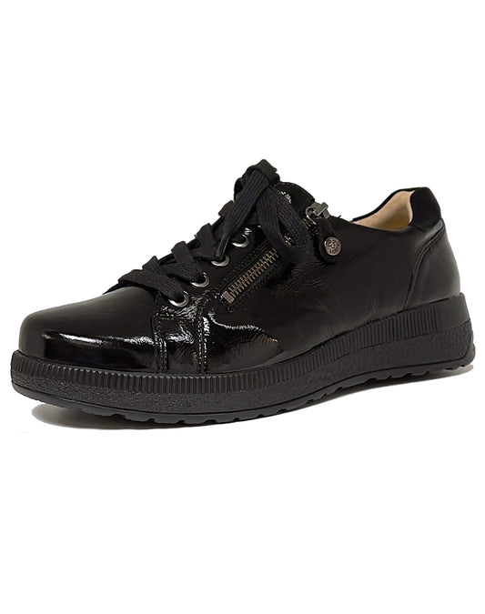 FIDELIO 576103 H HOLY LACE ZIP SHOE - BLACK PATENT