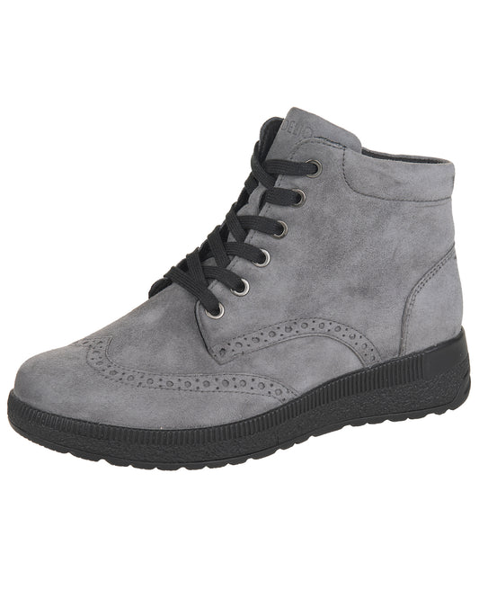 FIDELIO 576612 HOLY LACE ZIP BOOT - PEWTER AMALFI