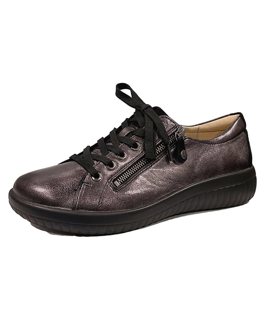 FIDELIO 605103 GENNY ZIP LACE SHOE - ANTHRACITE VAPORE