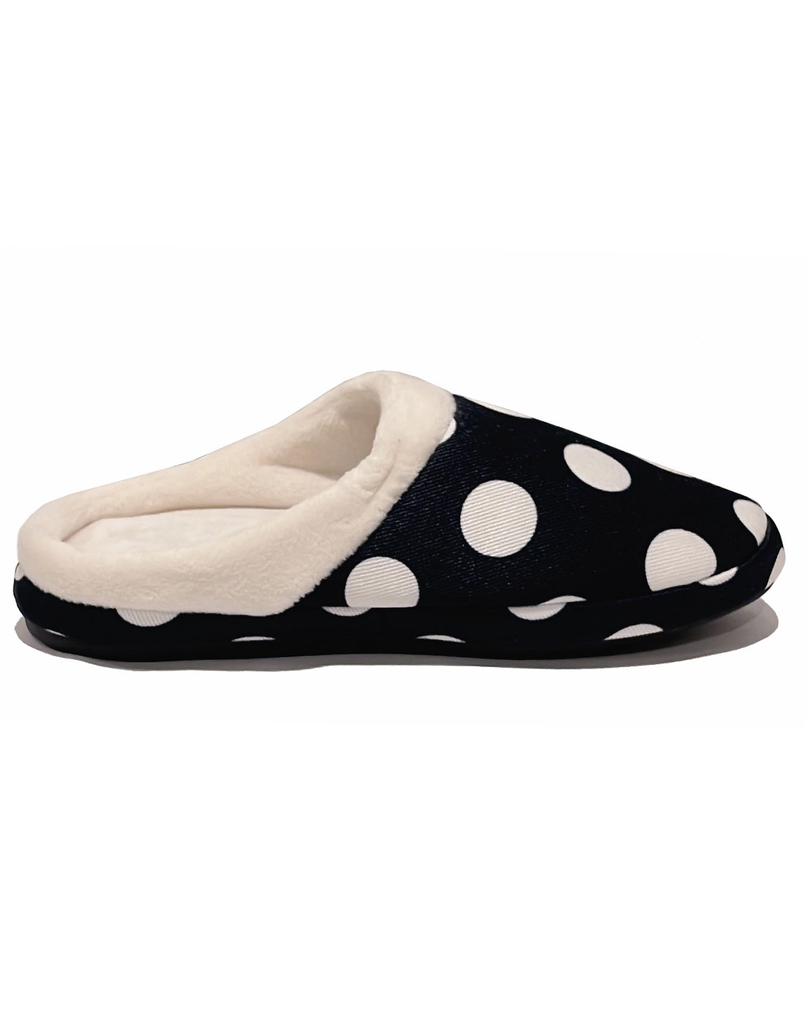ARCHLINE AS502 OPEN SLIPPER POLKADOT BLACK WHITE