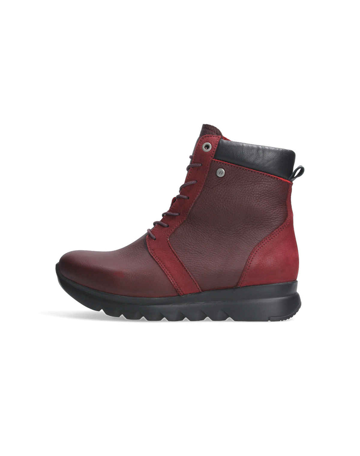 Wolky GUMMY Ankle Boot - Red & Burgundy Combo