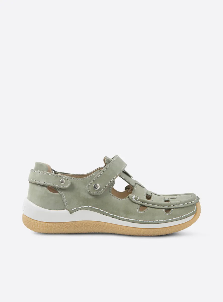 WOLKY ESPERANZA VELCRO SANDAL SHOE - LIGHT GREEN