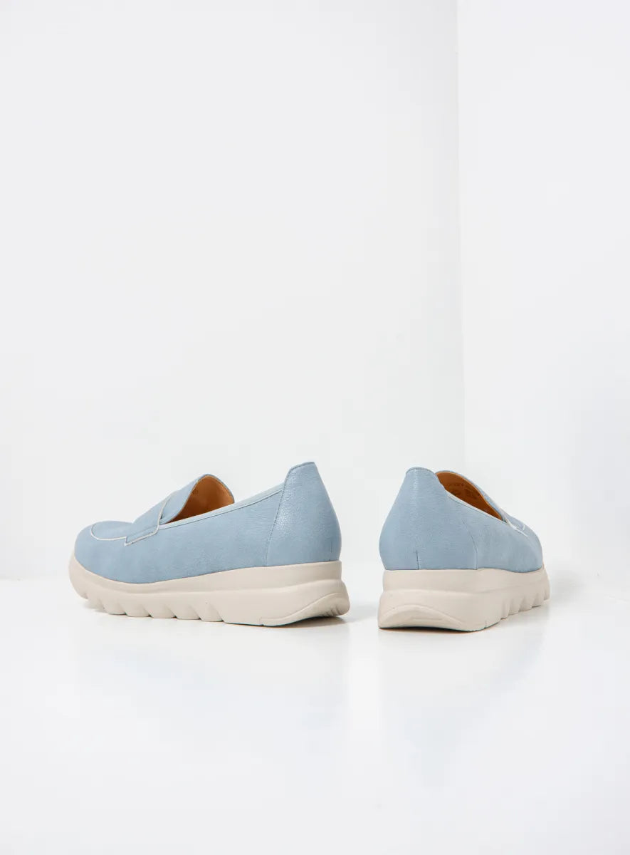 Wolky SNOAFER BioCare Vegan Leather Loafer - Light Blue