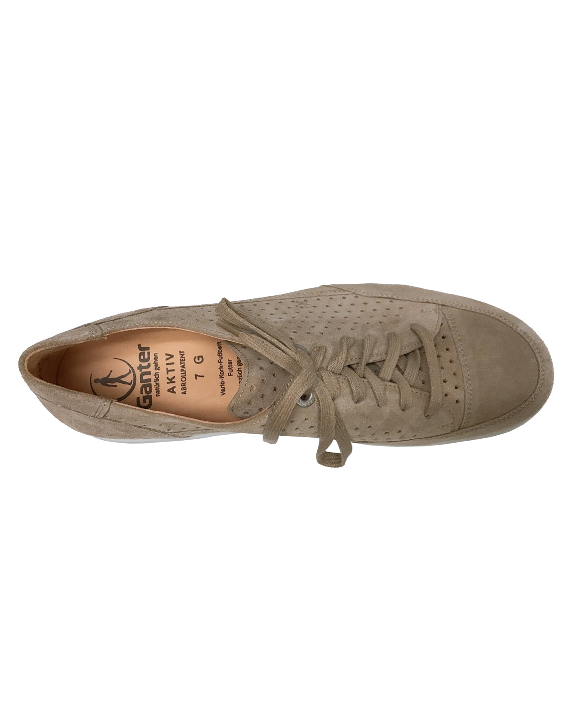 GANTER 208768 GISA PERF LACE 4-9H - TAUPE VELOUR