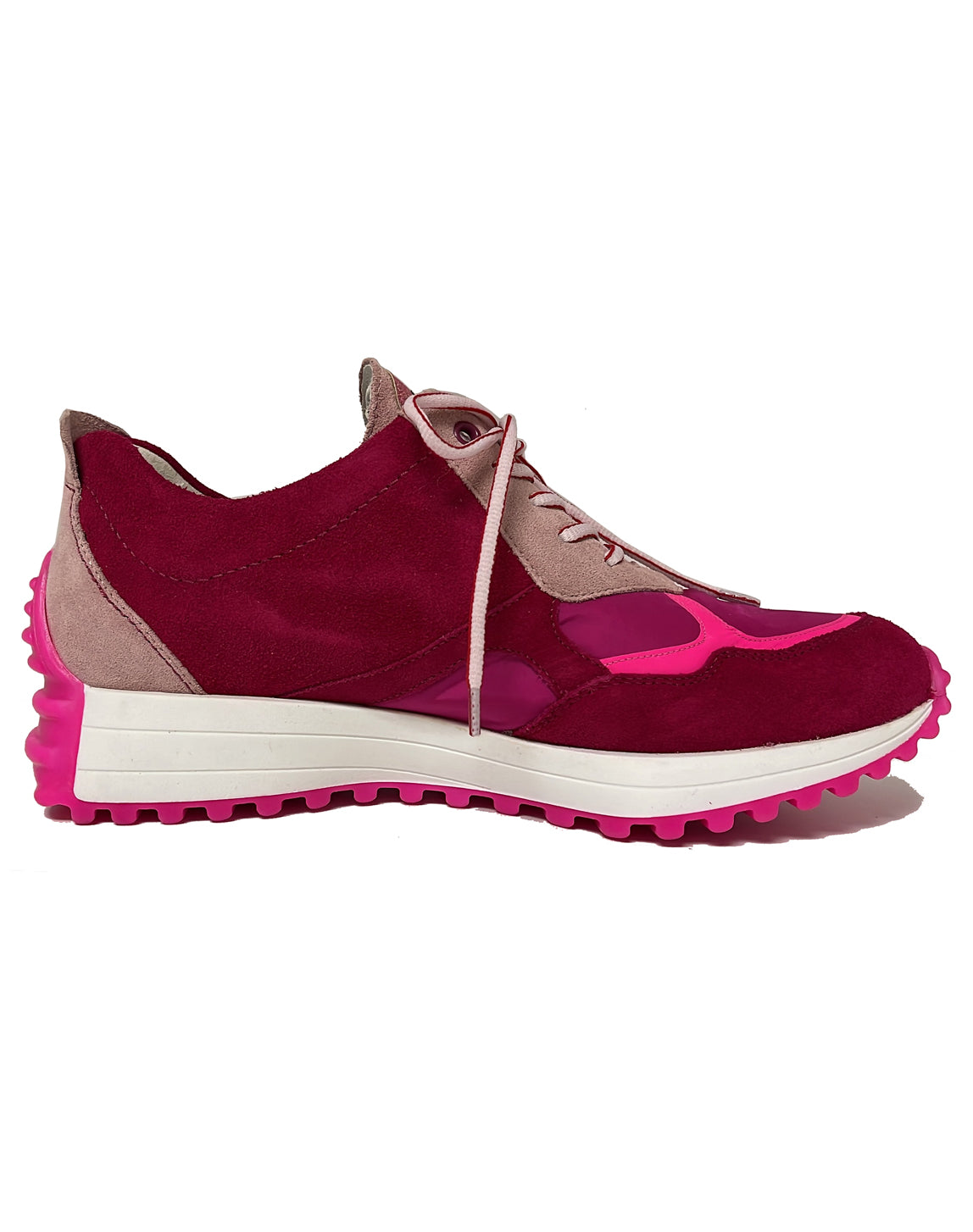 WALDLAUFER 797002 H-PINKY LACE SHOE - MAGENTA CANDY VELOUR