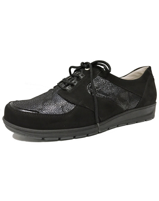 WALDLAUFER 812007 MIMI LACE SHOE - TAIPEI SCHWARZ NOTTE