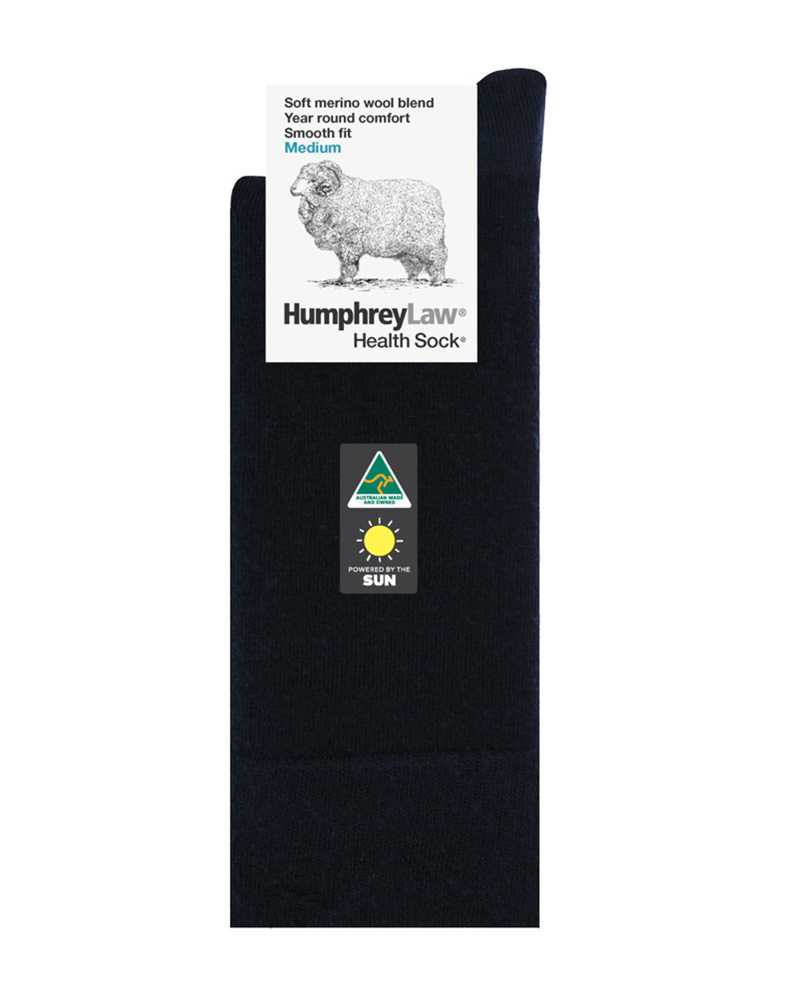HUMPHREY LAW WOOL BLEND LADIES SOCK - BLACK