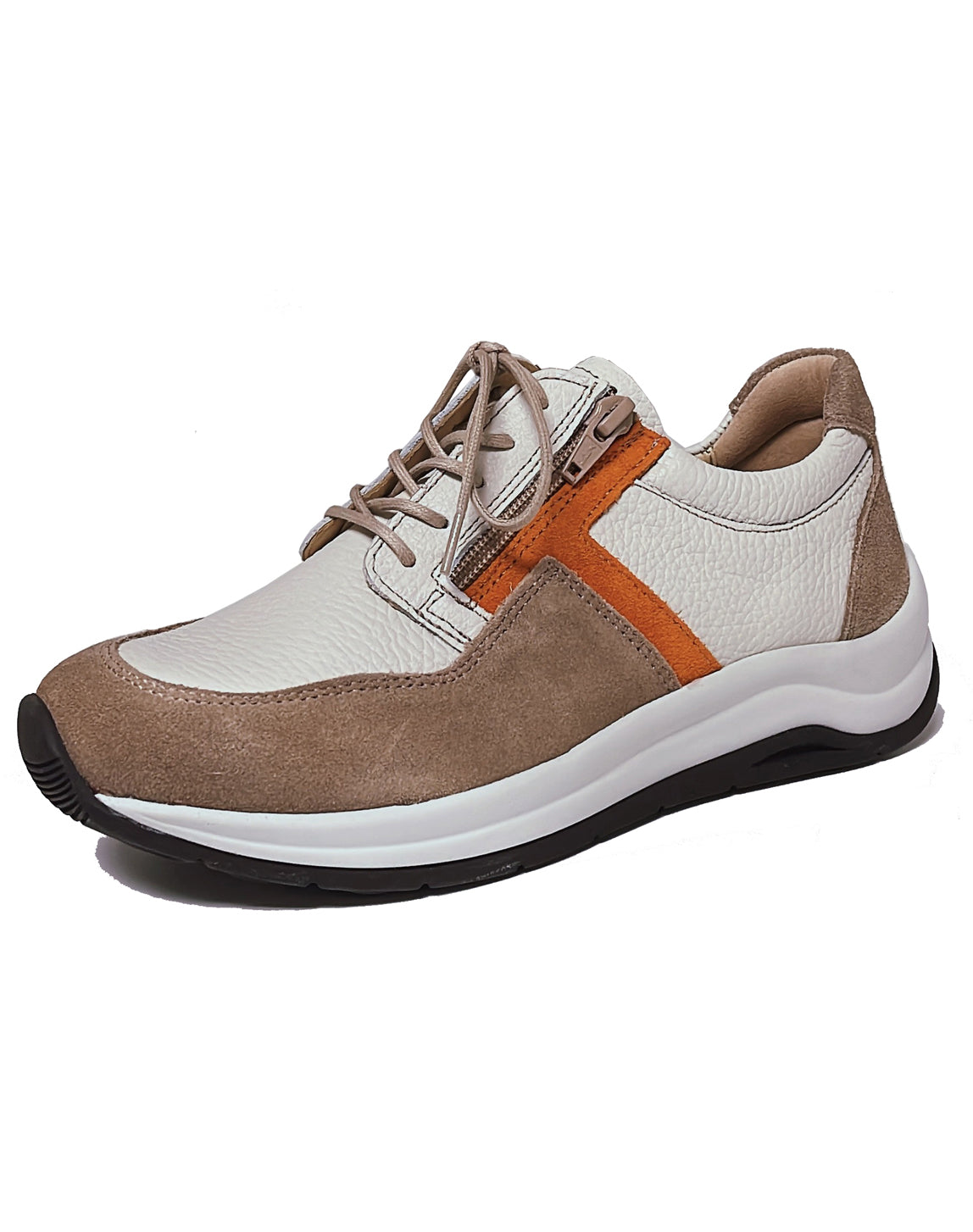 WOLKY 00979 COMRIE LACE/ZIP SHOE  - OFF WHITE SAFARI