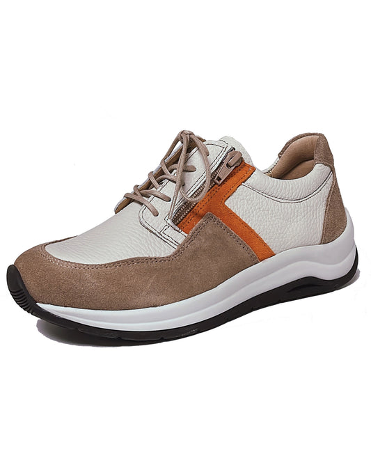 WOLKY 00979 COMRIE LACE/ZIP SHOE  - OFF WHITE SAFARI