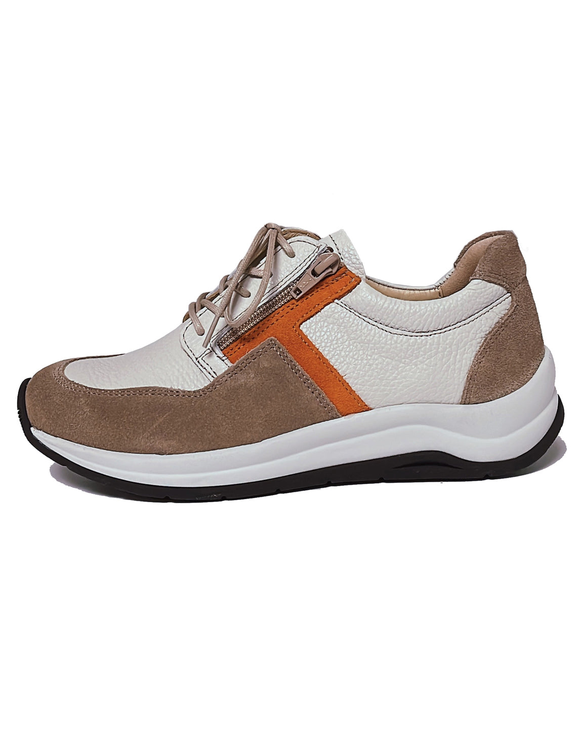 WOLKY 00979 COMRIE LACE/ZIP SHOE  - OFF WHITE SAFARI