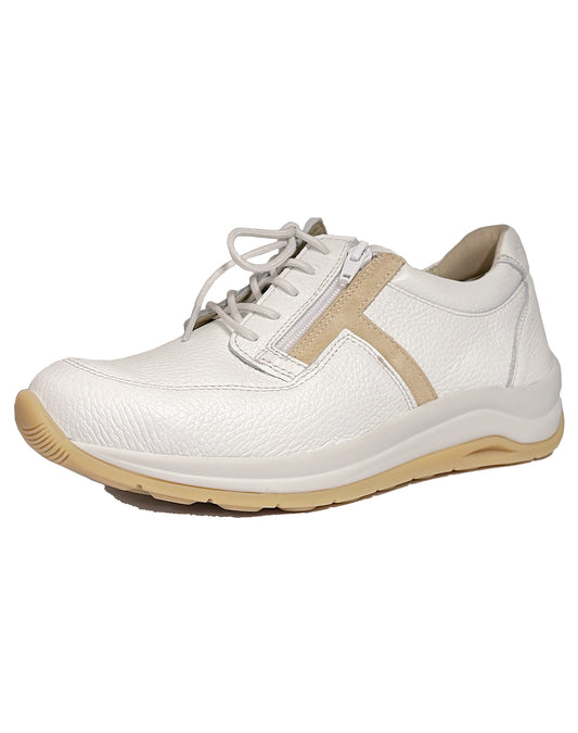 WOLKY 00979 COMRIE LACE/ZIP SHOE - WHITE BEIGE