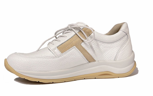 WOLKY 00979 COMRIE LACE/ZIP SHOE - WHITE BEIGE