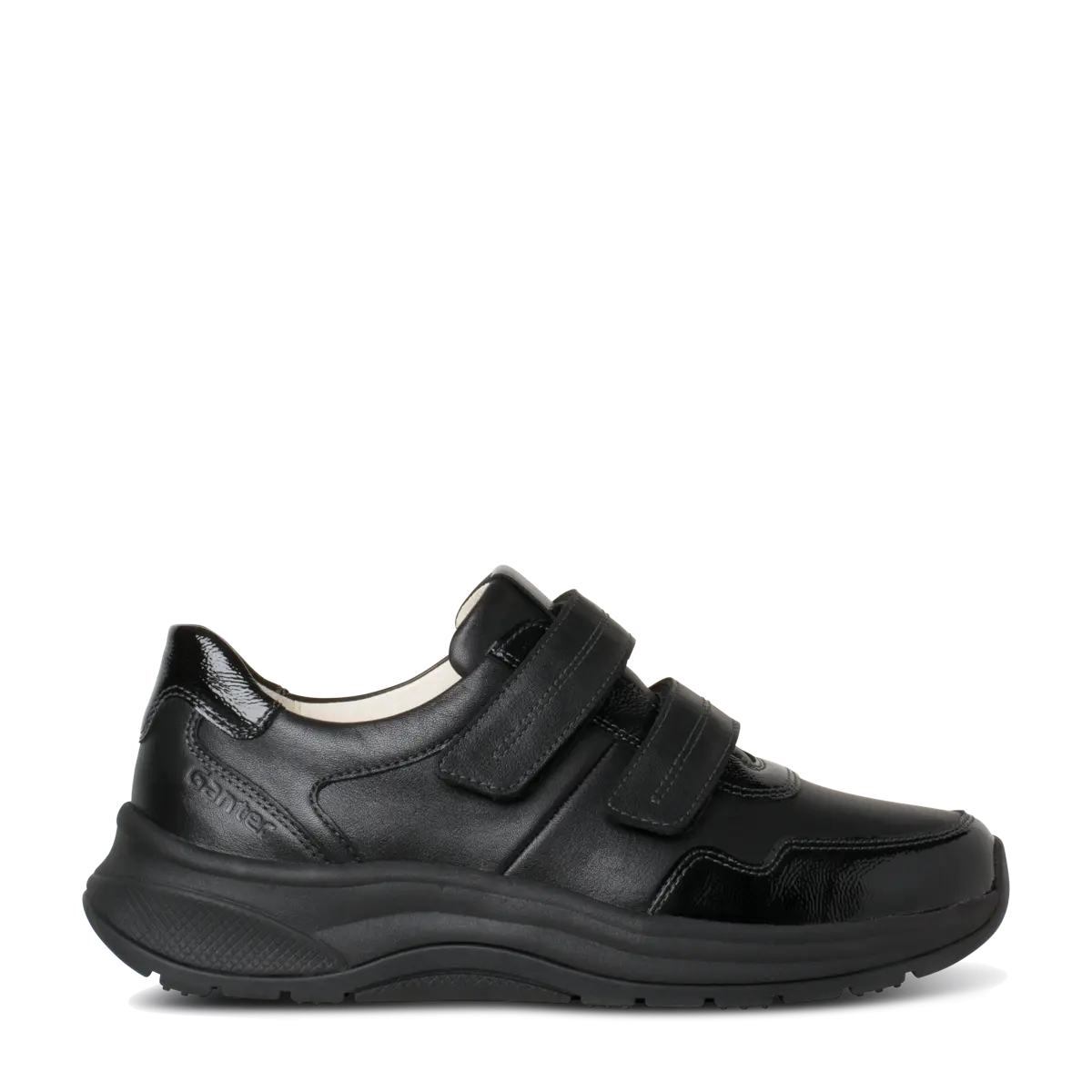 Ganter Double Velcro Rocker Sole Leather Shoe – Schwarz/Black