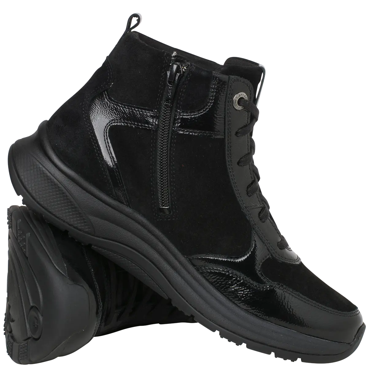 Ganter HIGH FLY Lace/Zip Ankle Boot – Black/Schwartz