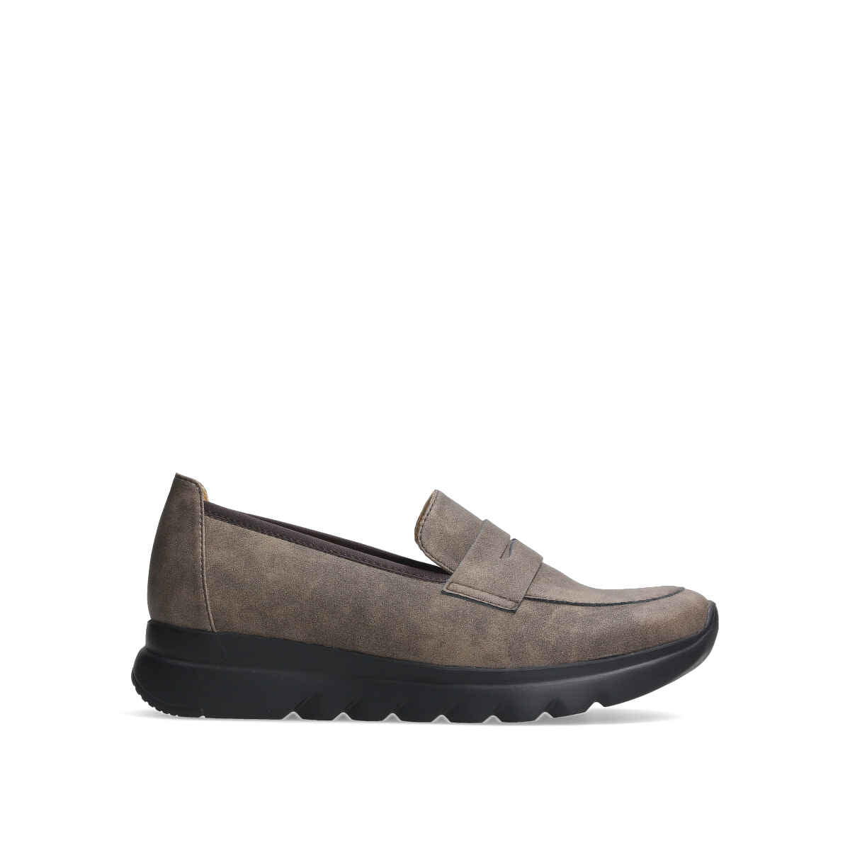 Wolky SNOAFER Slip-on Loafer - Dark Taupe Vegan Nubuck Leather