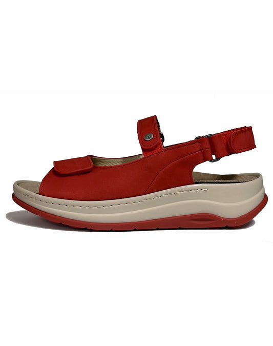 WOLKY ADURA VELCRO SANDAL - RED SUMMER