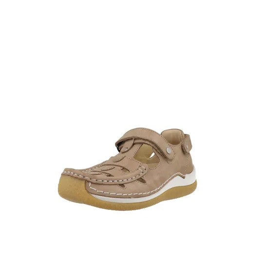 Wolky ESPERANZA Leather & Velcro Shoe - Safari