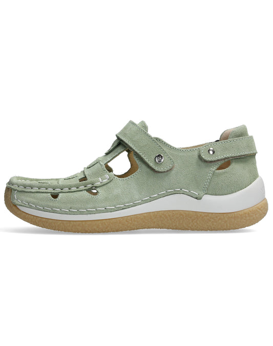 WOLKY ESPERANZA VELCRO SANDAL SHOE - LIGHT GREEN