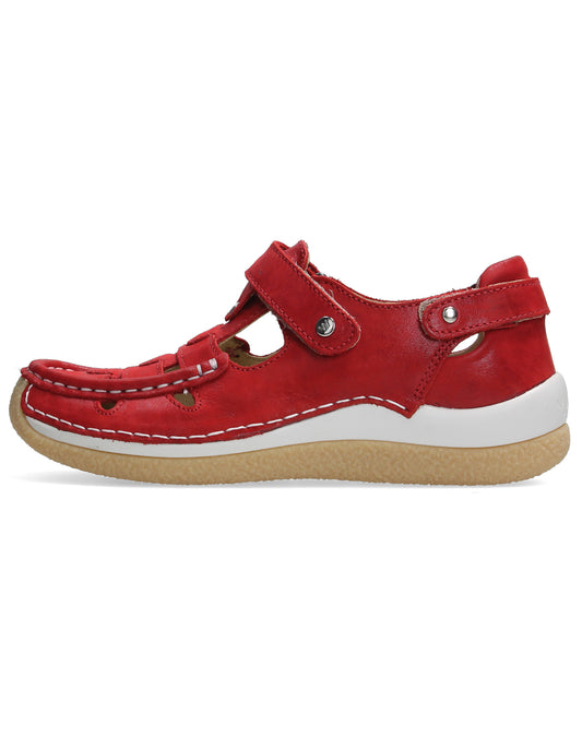 WOLKY ESPERANZA VELCRO SANDAL SHOE - RED
