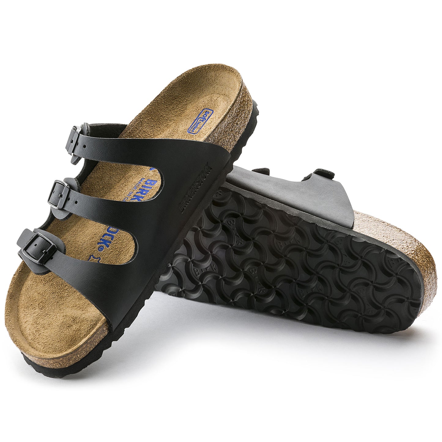 Birkenstock FLORIDA Birko Flor Slide - Black (Regular)