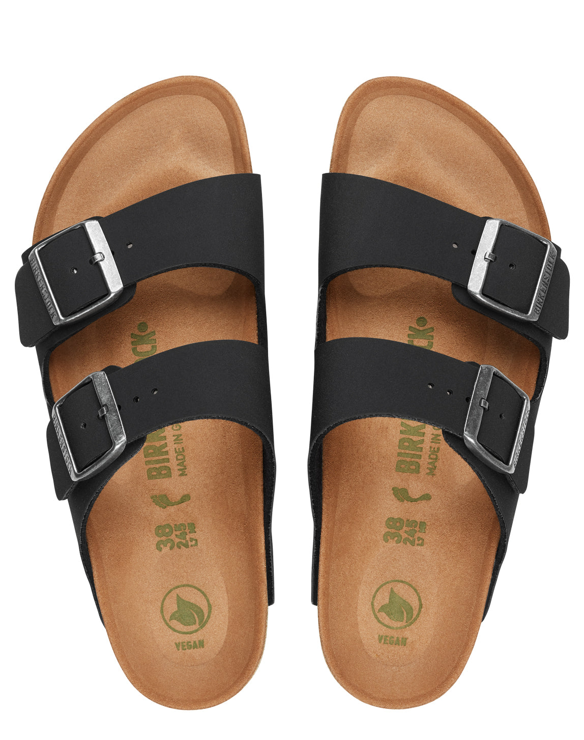BIRKENSTOCK ARIZONA BLACK BIRKIBUC/MF VEGAN N - BLACK VEGAN