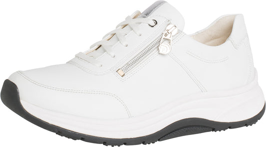 Ganter HI FLYER Lace Up / Zip Shoe - Milk Leather