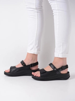 Wolky ADURA Savana Velcro Sandal - Black