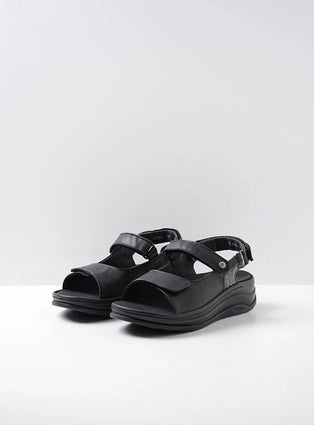 Wolky ADURA Savana Velcro Sandal - Black