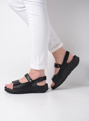 Wolky ADURA Savana Velcro Sandal - Black