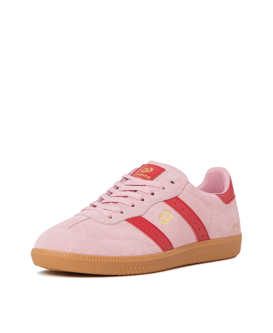 Goodsole Parallel 2001 Lace Up Sneaker - Pink Suede & Red Leather